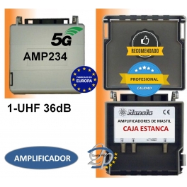 Amplificador de Mastil 1-UHF 36dB 5G